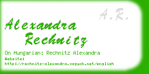 alexandra rechnitz business card